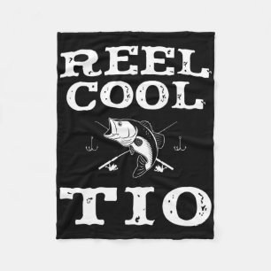 Reel Cool Tio Fishing Fisherman Funny Grandpa Fleece Blanket