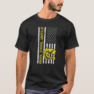 Reel Cool Uncle Fish Usa Flag Fishing T-Shirt
