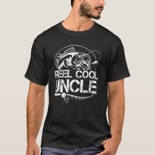 Reel Cool Uncle Fishing Daddy Fathers Day Dad For T-Shirt