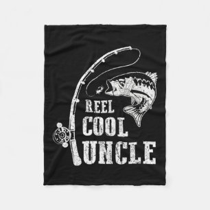 Reel Cool Uncle Fishing Daddy Fathers Day Fleece Blanket