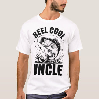 Reel Cool Uncle Fishing Funny Fisherman Gift T-Shirt