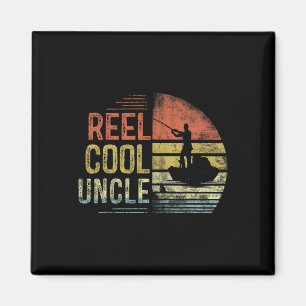 Reel Cool Uncle Fishing Gifts Uncle Birthday Vinta Magnet