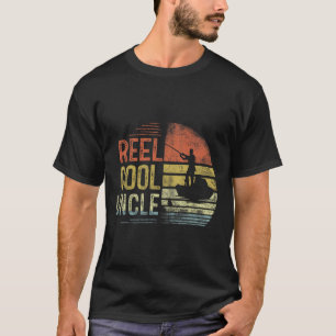 Reel Cool Uncle Fishing Gifts Uncle Birthday Vinta T-Shirt