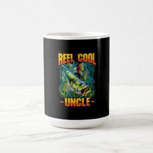 Reel Cool Uncle Fishing Lover Gift Fathers Day Coffee Mug
