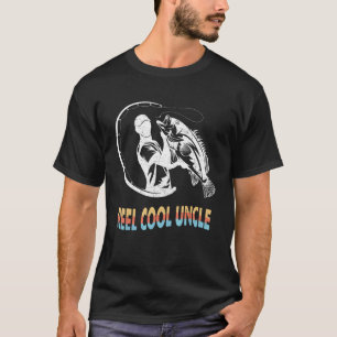 Reel Cool Uncle Fishing Vintage Retro Father's Day T-Shirt