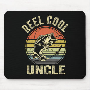 Reel Cool Uncle Shirt Fathers Day B Fish Dad Fishi Mouse Pad