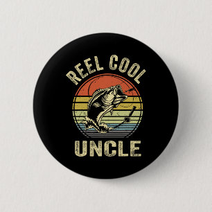 Reel Cool Uncle Shirt Fathers Day Byss Fish Dad Fi 6 Cm Round Badge