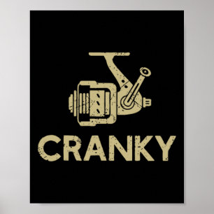 Reel Cranky Funny Fishing Girl Women Fishing Poster