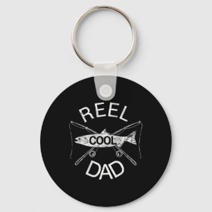 Reel Dad Fishing Daddy Dad Joke Cool Funny Key Ring