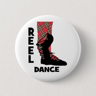 Reel Dance Scottish Country Dance Themed 6 Cm Round Badge