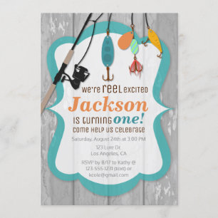 Reel Excited Fishing Birthday Invitation