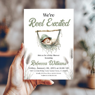 Reel Excited Little Fisherman Baby Shower Invitation