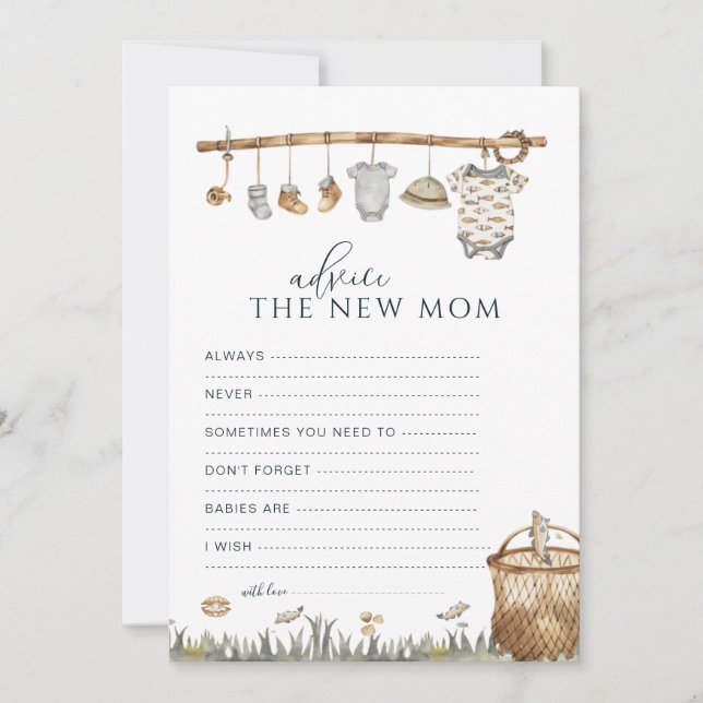 Reel Fun Fishing Advice for the Mum-to-Be Card (Front)