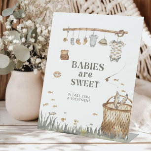 Reel Fun Fishing Babies Are Sweet   Pedestal Sign