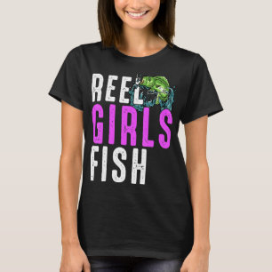 Reel Girls Fish Bass Fishing Fisherwoman Mum Grand T-Shirt