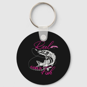 Reel Girls Fish Funny Fishing Girl Women Fishing G Key Ring