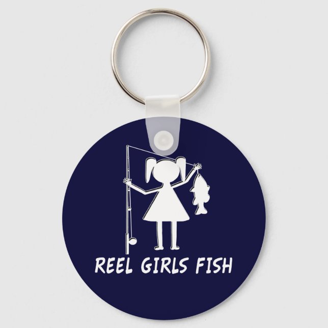 REEL GIRLS FISH! KEY RING (Front)