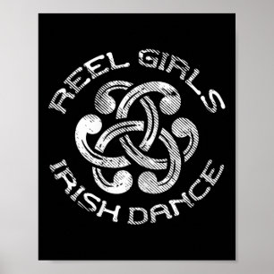 Reel Girls Irish Dance St Patricks Day Ceili Dance Poster