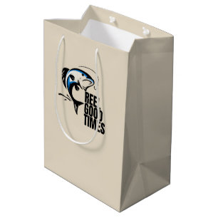 Reel Good Times   Birthday Gift Warm Vintage Beige Medium Gift Bag