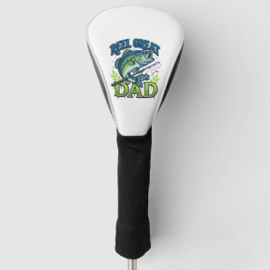 Reel Great Dad Bass Fishing Vintage Vector Design_ Golf Head Cover