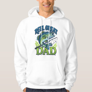 Reel Great Dad Bass Fishing Vintage Vector Design_ Hoodie