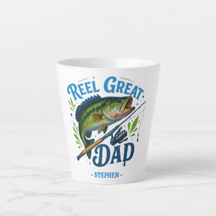 Reel Great Dad – Fishing Rod and Fish Latte Mug
