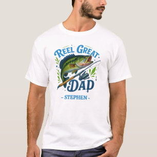 Reel Great Dad – Fishing Rod and Fish T-Shirt