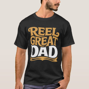 Reel Great Dad Funny Fishing Pun Retro T-Shirt