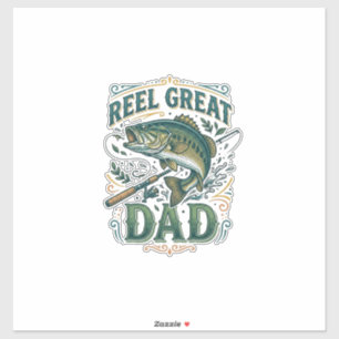 Reel Great Dad Vintage Fishing Father Shirt Design