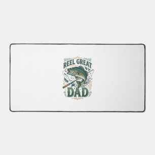 Reel Great Dad Vintage Fishing Father Shirt Design Desk Mat