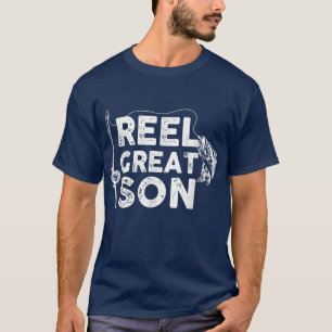 Reel Great Son Fishing Daddy or Fisherman Grandpa  T-Shirt