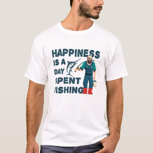 Reel Happiness Fishing Day T-Shirt