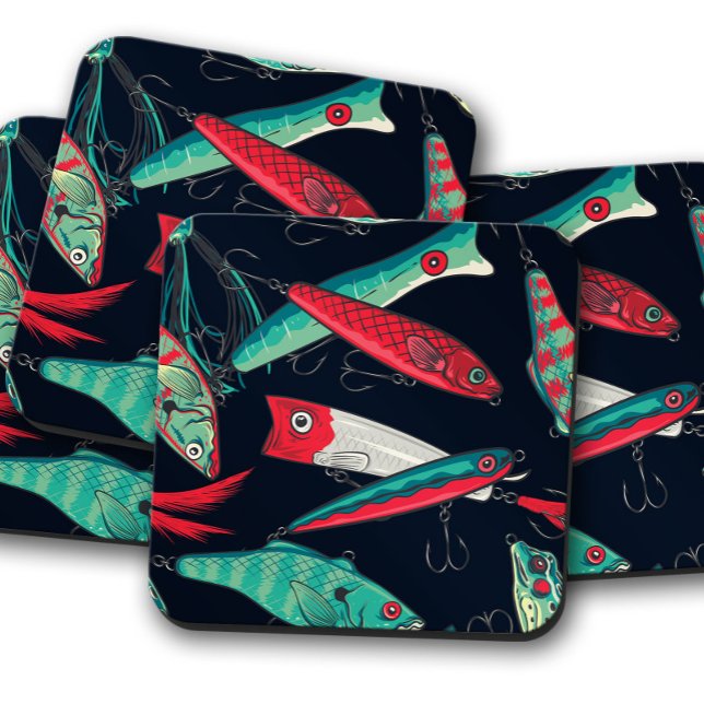 Reel In the Fun Coaster Set | Trout Lures Coasters (Creator Uploaded)