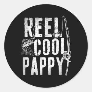 Reel Pappy Fish Fishing For Father'S Day Classic Round Sticker