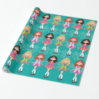 Reel Princesses glossy wrapping paper