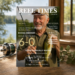 Reel Times 60th Birthday Fishing Invitation