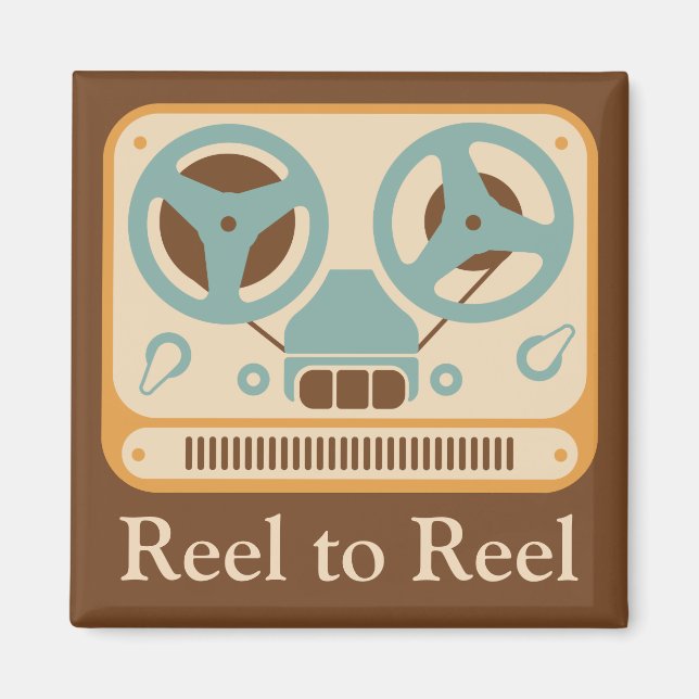 ❝Reel to Reel❞ Analogue Tape Recorder Magnet (Front)