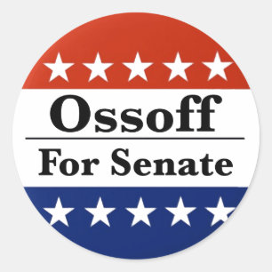 Reelect Georgia Senator Jon Ossoff in 2026 Classic Round Sticker