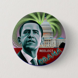 Reelect Obama 6 Cm Round Badge