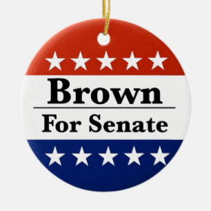 Reelect Sherrod Brown to U.S. Senate 2024 Ceramic Ornament