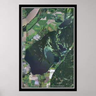 Reelfoot Lake Tennessee Satellite Poster Map