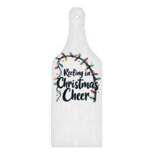 Reeling in Christmas Cheer Fishing Rod Xmas Lights Cutting Board