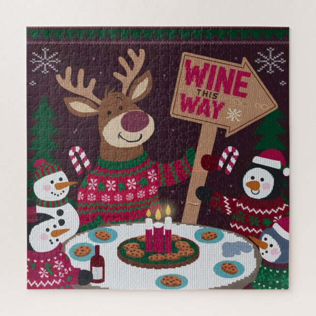 Reender party arrow jigsaw puzzle (Vertical)