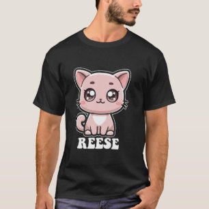 Reese Cute Cat Kitten Design for Girls Name Reese T-Shirt
