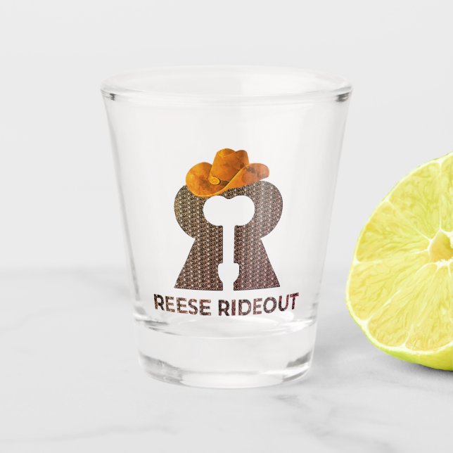 Reese Rideout Cowboy Shot Glass (Front)