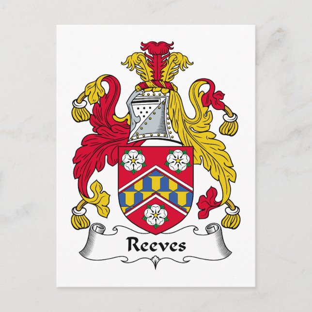Reeves Family Crest Postcard (Front)