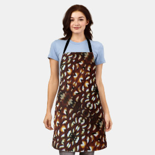 Reeve's Pheasant Brown Feathers Apron