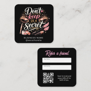 Refer a Friend Beauty Referral Card with QR Code