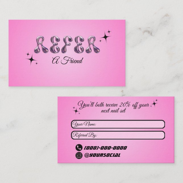 Refer a Friend Card (Front/Back)