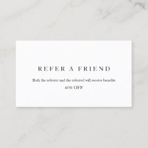 Refer a Friend Elegant Business Professional  Referral Card